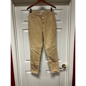 Urban Outfitters BDG Beige Wide Whale High Rise Mom Corduroys sz 29 EUC